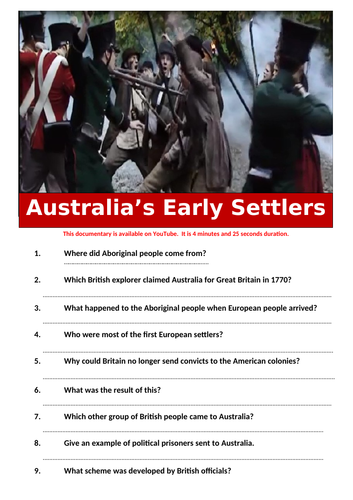 Australia's Early Settlers