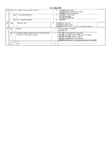 Foundations in Chemistry Assessments