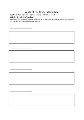 Movement: Joints (Lesson 5 - Chapter 2) Activate 1