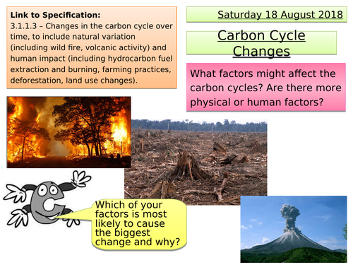 Carbon Cycle Changes - AQA A Level