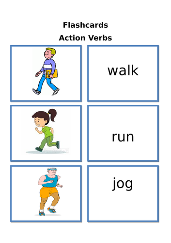 Flashcards - Action Verbs