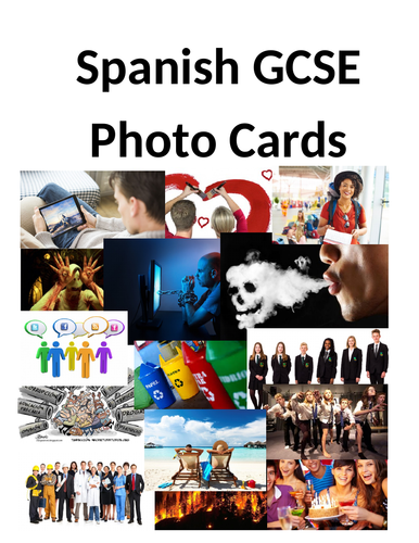 New Spanish GCSE - Speaking test: Photo Cards. Perfect for home learning.