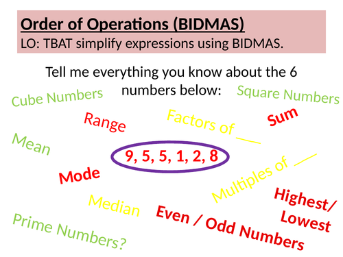 Order of Operations (BIDMAS) Complete Lesson