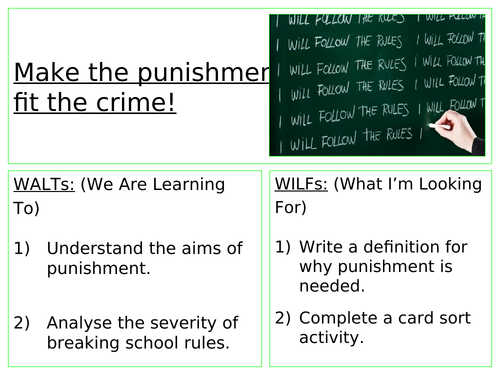 School rules - Sanctions and Punishments