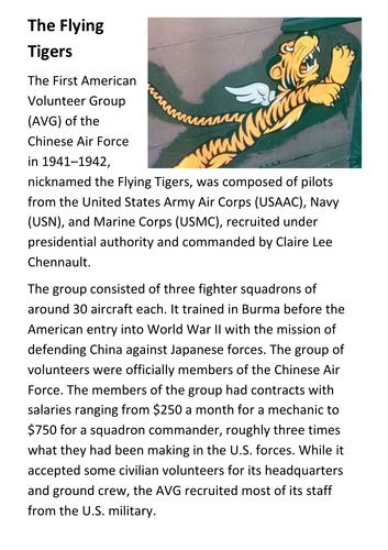 The Flying Tigers Handout