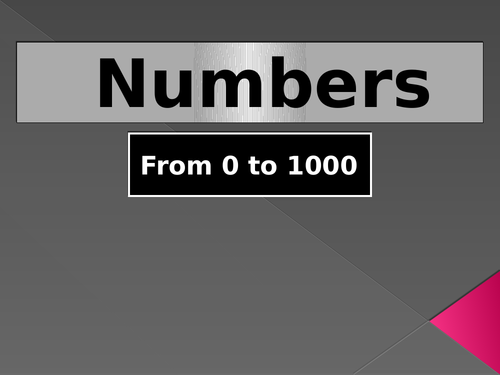 Numbers in English PowerPoint