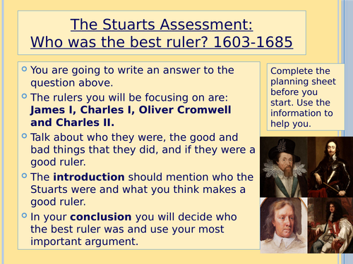 The Stuarts 1603-1695 Assessment