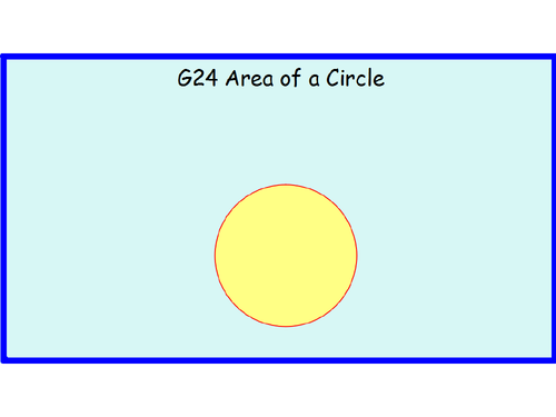 G24 Area of a Circle