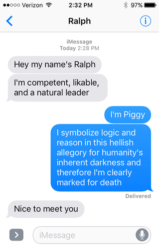 SparkNotes - Lord of the Flies Text Messages
