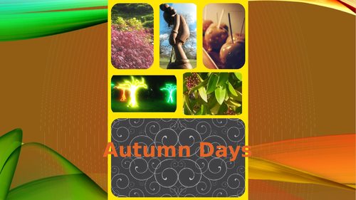 poetry and descriptive writing : Autumn environment