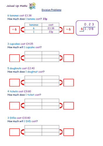 Structured Division Word Problems