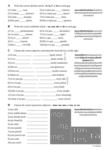 Studio 1, Module 1 Grammaire