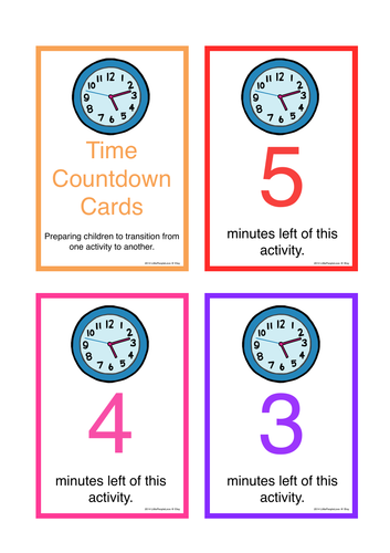 Time Countdown Cards