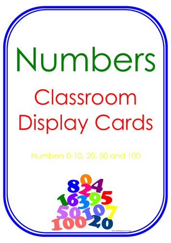 Numbers to Ten Classroom Display Cards