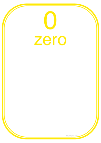 Numbers To Ten - Blank Classroom Display Cards