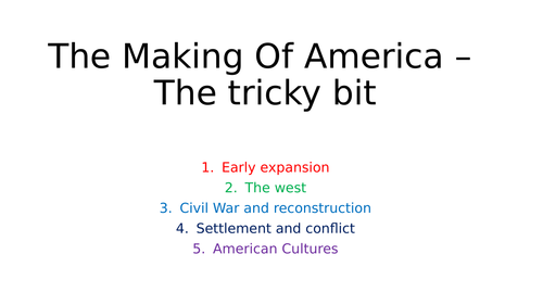 OCR SHP Making of America Revision Booklets Units 1 -5