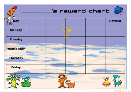 Reward Chart - Space | Teaching Resources