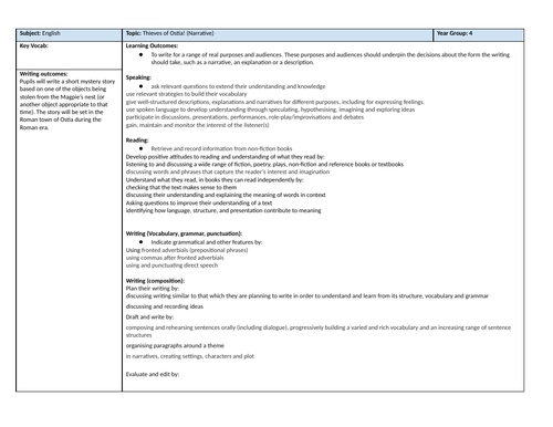 Mystery Story Writing Unit