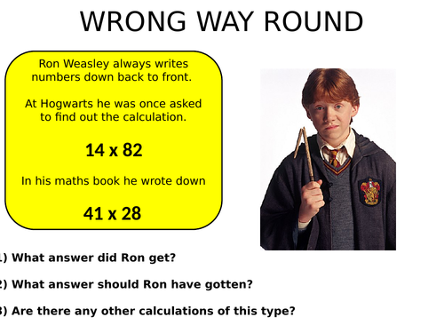 Year 5/6 Maths Starter Activities  SET E (Harry Potter themed) 8 different PowerPoint slides