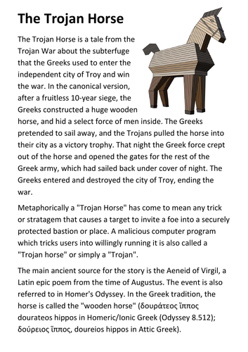 The Trojan Horse Handout