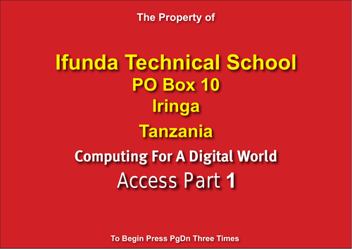 Personalised sample of Access Part 1