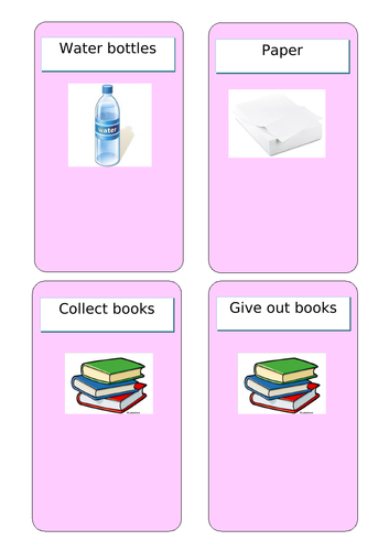 Primary Pupils Classroom Job Chart