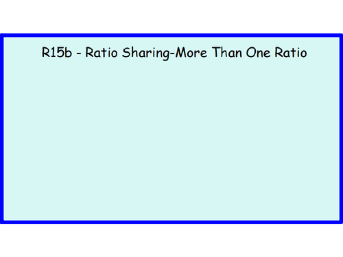 R15b - Ratio Sharing-More Than One Ratio