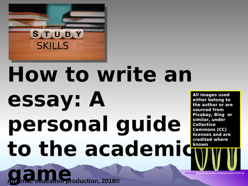 Study Skills: How to write and reference an academic essay
