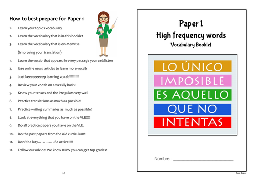 Spanish L&R exam revision (Alevel)