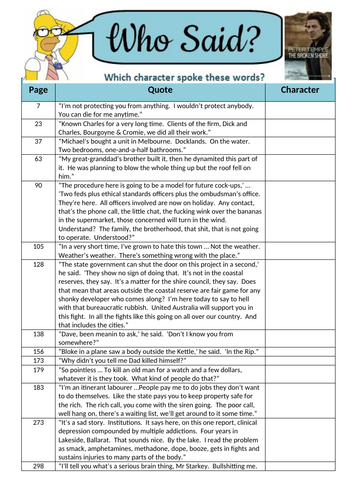 The Broken Shore - Who Said?