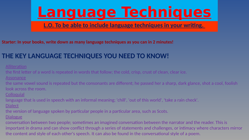 Language Techniques PowerPoint