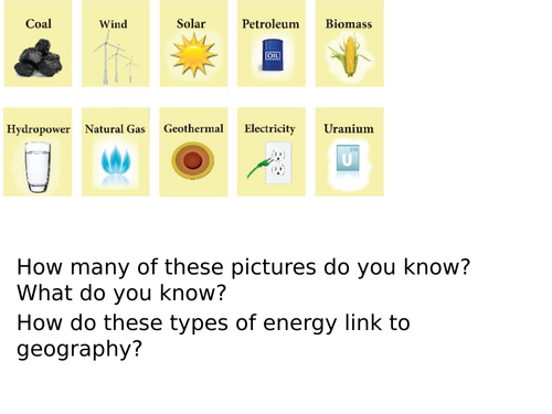 What is meant by a resource? (Energy)