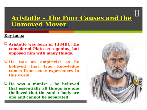 Aristotle - The Four Causes and the Unmoved Mover