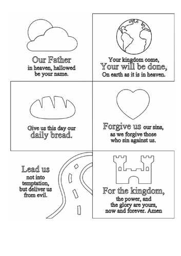 The Lords Prayer Coloring Page