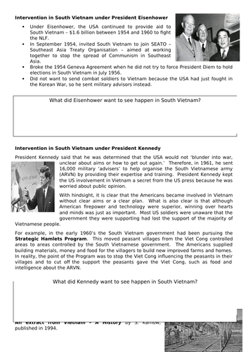 Eisenhower and Kennedy, Vietnam, conflict and tension in Asia, AQA 8145