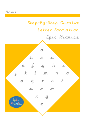 Step-By-Step Cursive Letter Formation Workbook FREE Sample