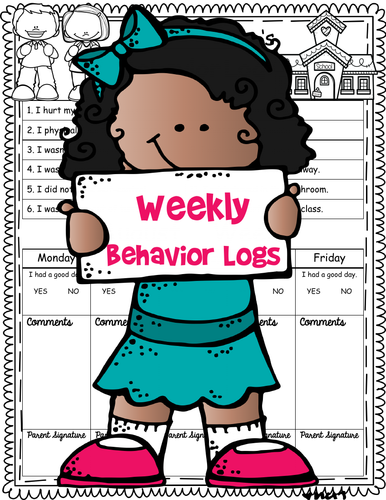 Weekly Student Behavior Logs