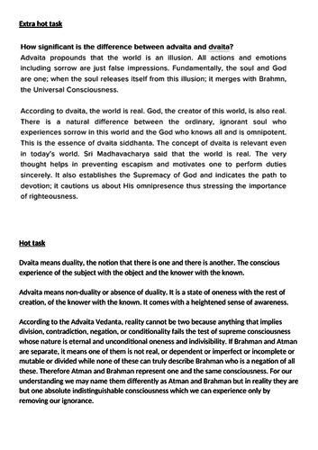 Hinduism - The Eternal Self (Eduqas new spec)