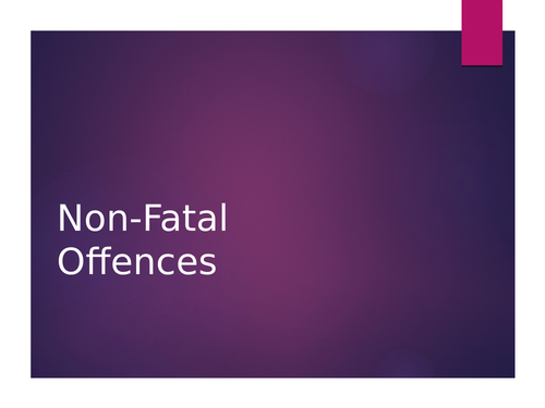 Non-fatal offences against the person