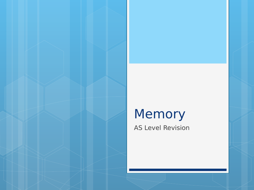 PSYCHOLOGY AQA MEMORY - DETAILED NOTES + EVALUATION