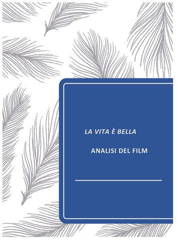 LA VITA È BELLA FILM ANALYSIS