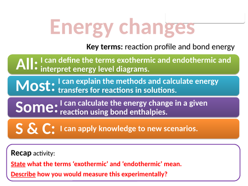 CC15 Energy changes (Edexcel Combined Science)