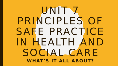 Unit 7 Level 3 health and social care. Duty of care.