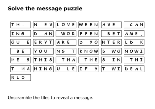 Solve the message puzzle from Michael Jackson