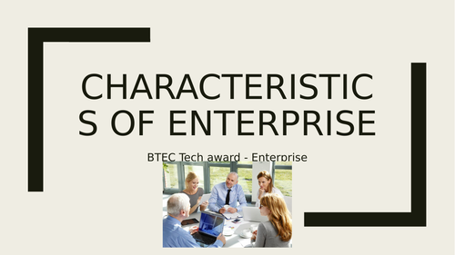BTEC Tech Award in Enterprise