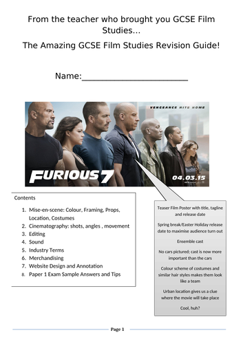 GCSE Film Studies Revision Guide