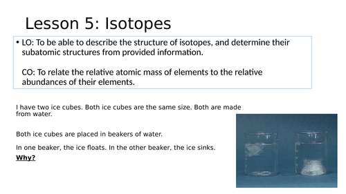 KS4 Isotopes Whole Lesson
