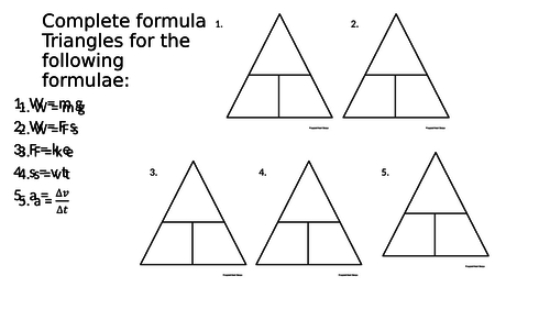 Formula Triangles GCSE Physics