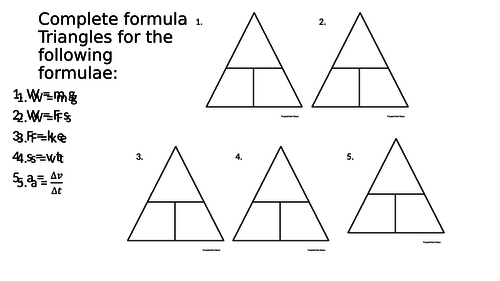 Formula Triangles GCSE Physics | Teaching Resources