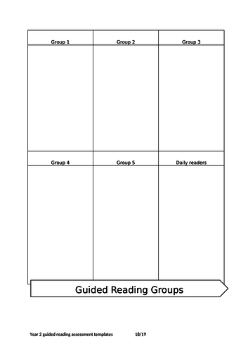Complete KS1 guided reading folder templates